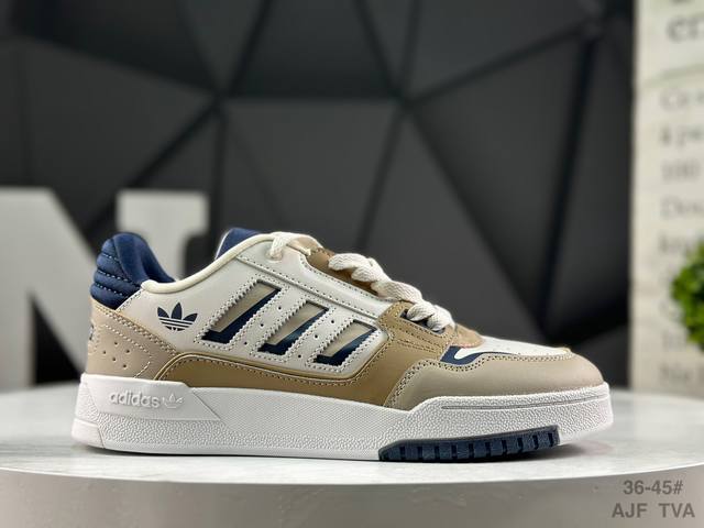 Adidas Originals Drop Ste Low 2 Leather Lace-up Non-slip Durable Low-top Sneake