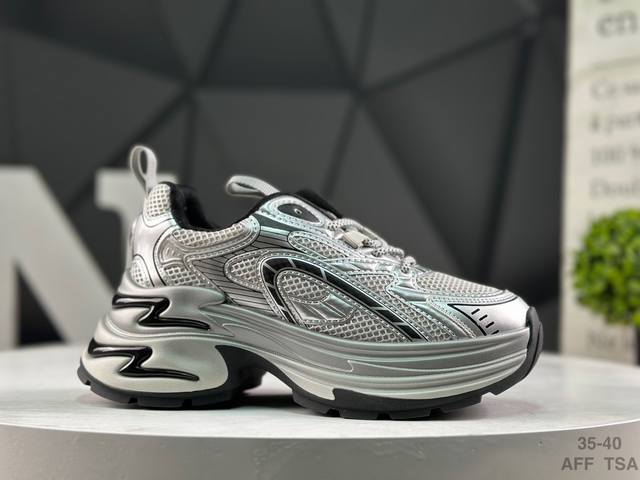 Celebrity Style Ggcc Moonlit Galaxy Silver Platform Dad Shoes Women's 2025 New S