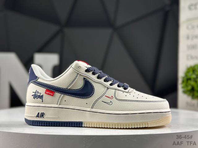 Nike Air Force 1 '07 Low, low-top athletic and casual shoes. Features a complex