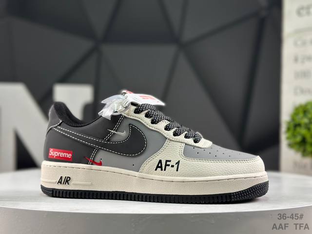 Nike Air Force 1 '07 Low, low-top athletic and casual shoes. Features a complex