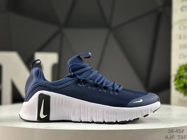 Nike Free Metcon 6 Mesh Round Toe Lace-up Shock-absorbing Anti-slip Low-top Cas