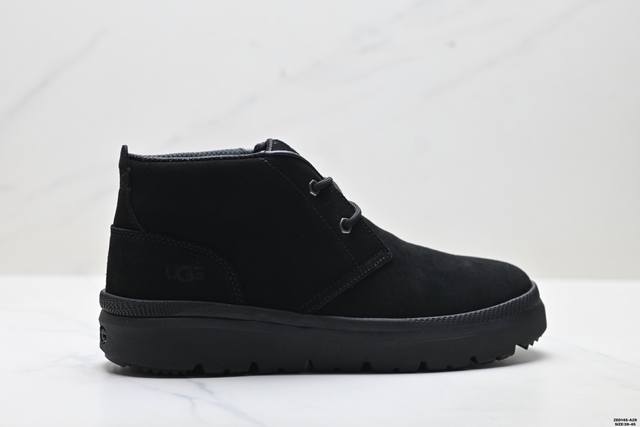 Company Grade Ugg Short Boots Lace-up Fleece-lined Snow Boots Men's Thick Casua