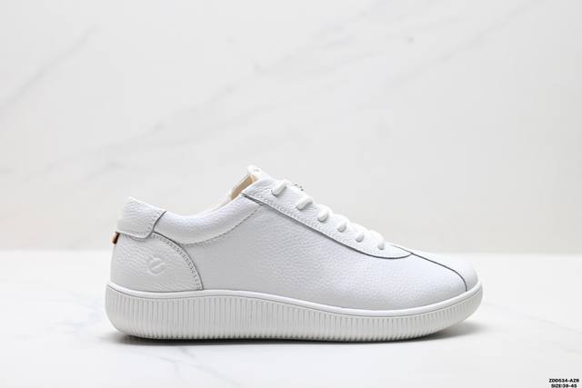 Factory Grade Ecco Soft Leather Low-Top Casual Shoes (Sports, Trendy, Shock-Abs