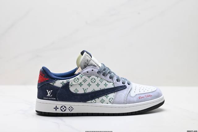 Company-grade Nike Air Jordan 1 X Travis Scott AJ1 Reverse Swoosh Jordan 1 'DIY'