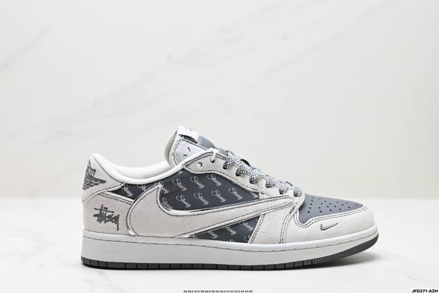 Factory Grade Nike Air Jordan 1 X Travis Scott AJ1 Reverse Swoosh Jordan 1 'DIY