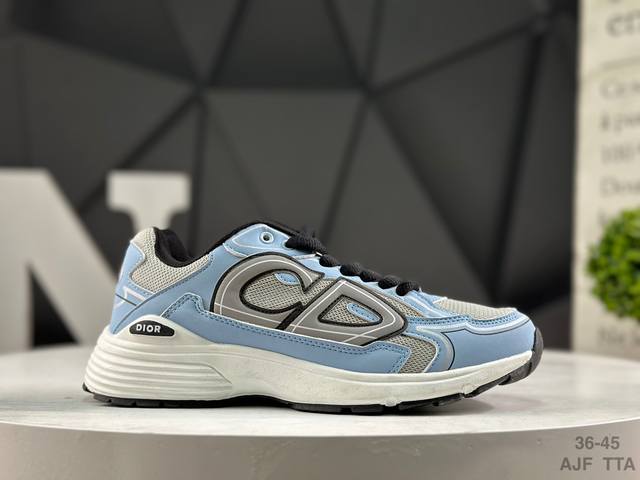 Dior B30 Mesh Chunky Lace-up Casual Low-Top Sneakers, Unisex Dad Shoes. This B30