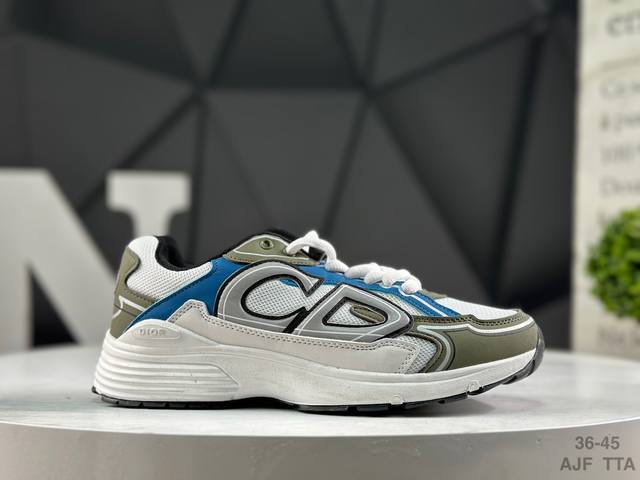 Dior B30 Mesh Chunky Lace-up Casual Low-Top Sneakers, Unisex Dad Shoes. This B30