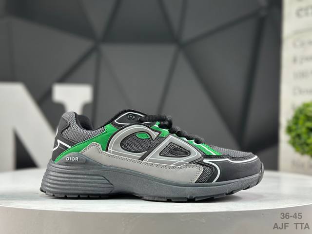 Dior B30 Mesh Chunky Lace-up Casual Low-Top Sneakers, Unisex Dad Shoes. This B30