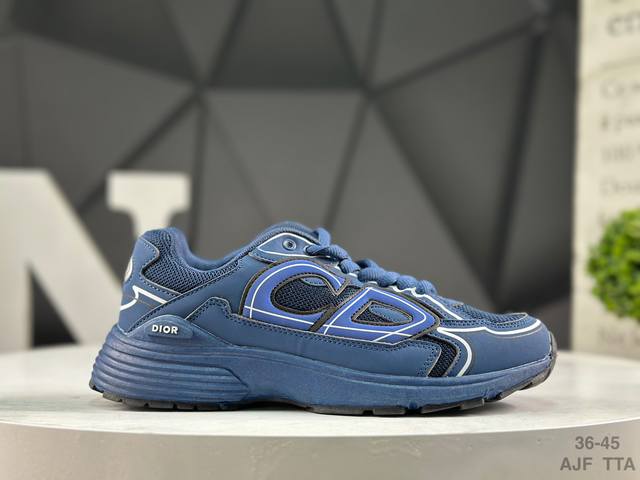 Dior B30 Mesh Chunky Lace-up Casual Low-Top Sneakers, Unisex Dad Shoes. This B30