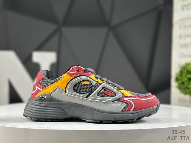 Dior B30 Mesh Chunky Lace-up Casual Low-Top Sneakers, Unisex Dad Shoes. This B30