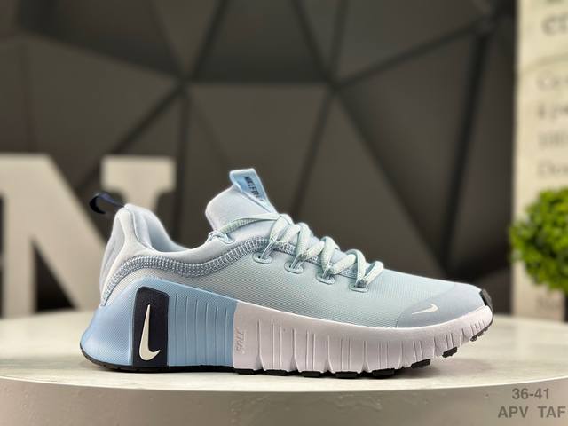 Nike Free Metcon 6 Mesh Round Toe Lace-up Shock-absorbing Anti-slip Low-top Cas