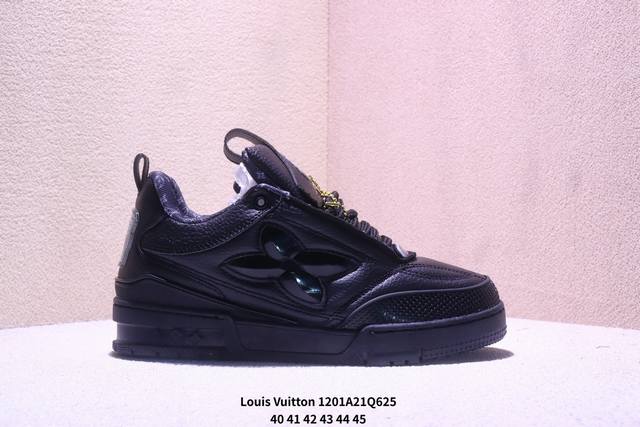 Louis Vuitton Trainer Sneaker. This low-top casual shoe features the Louis Vuitt