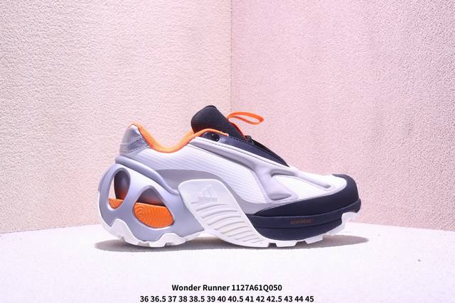 Adidas Wonder Runner Comfortable and Simple Fabric Synthetic Leather Wear-resist