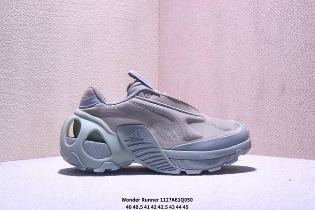 Adidas Wonder Runner Comfortable and Simple Fabric Synthetic Leather Wear-resist