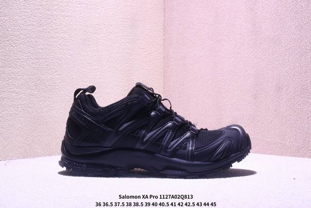 Salomon Xa pro 3D Suede Black Pink Xa Professional Series Trendy Off-Road Funct