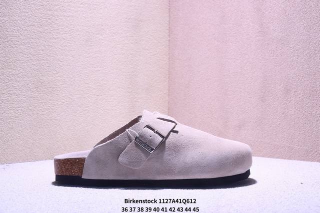 Authentic Birkenstock Boston Suede Shearling Low-top Leather Suede Retro Cork S