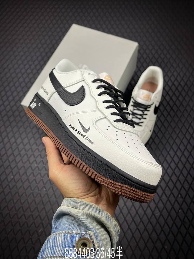 B Air Force 1 '07 Low Retro Beige Brown Original last and cardboard for authenti