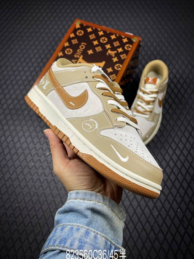 C Company Grade Nike Dunk Low Retro 'DIY High-End Custom' Nike Low-Top Casual Sp