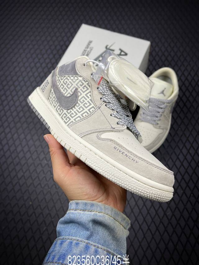 C Nike Air Jordan 1 Low Custom Colorway Givenchy Collaboration Custom AJ Collabo