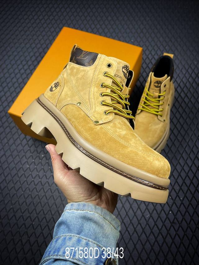 D LV X Timberland LV Collaboration: Timberland Yellow Boots with Fleece Lining f