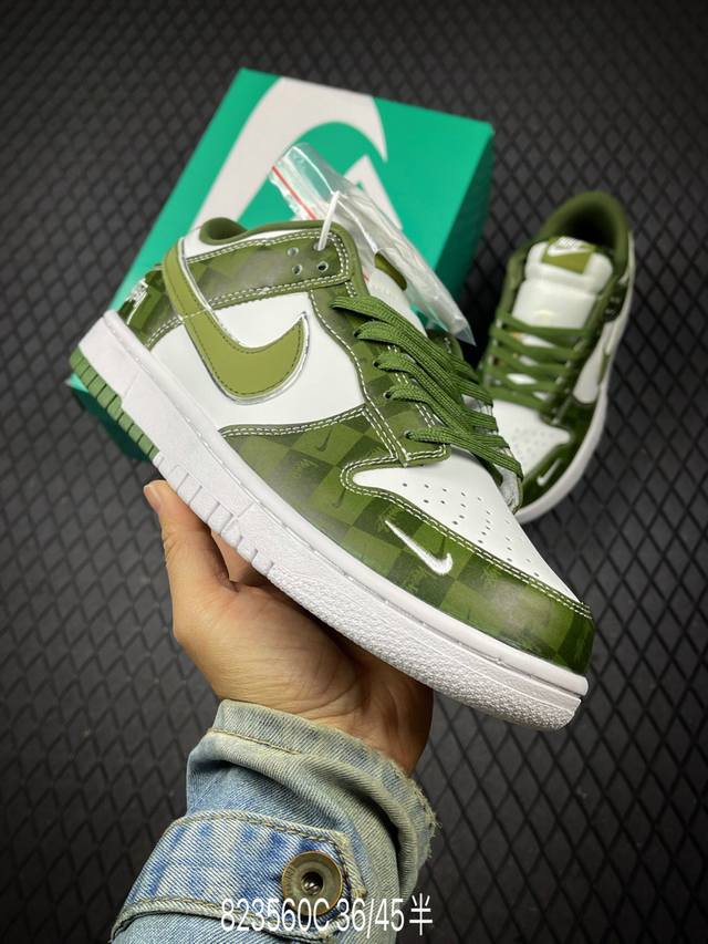 C Nike SB Dunk Low X Stussy Green and White Swoosh Pure Original Factory Direct,