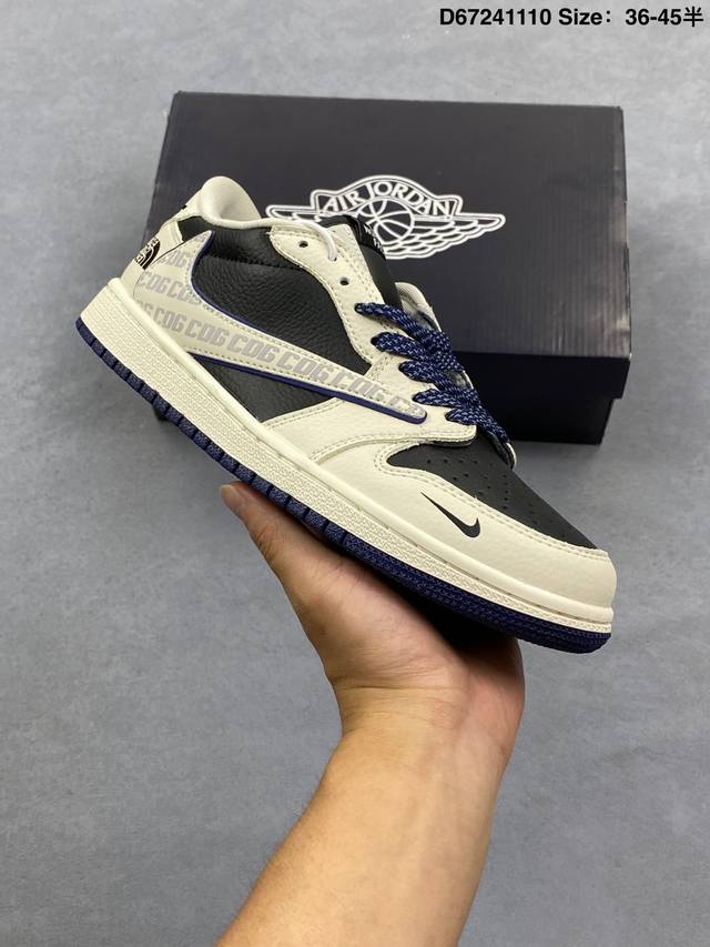 Nike Air Jordan 1 X Travis Scott AJ1 Reverse Swoosh Jordan 1 'DIY' Custom Nike L