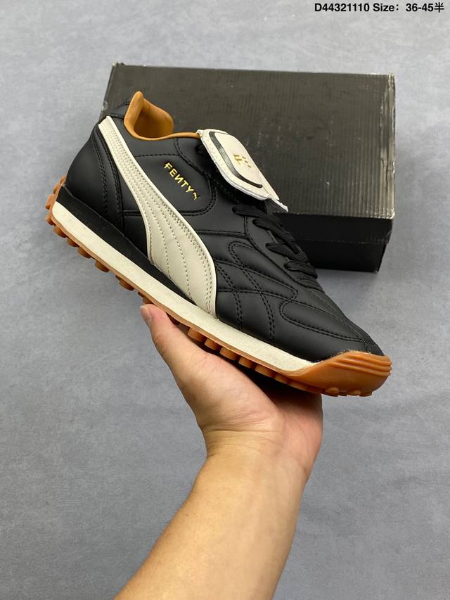 Puma Avanti Vl ps Black, featuring a soft, eco-friendly fiber leather upper, EVA