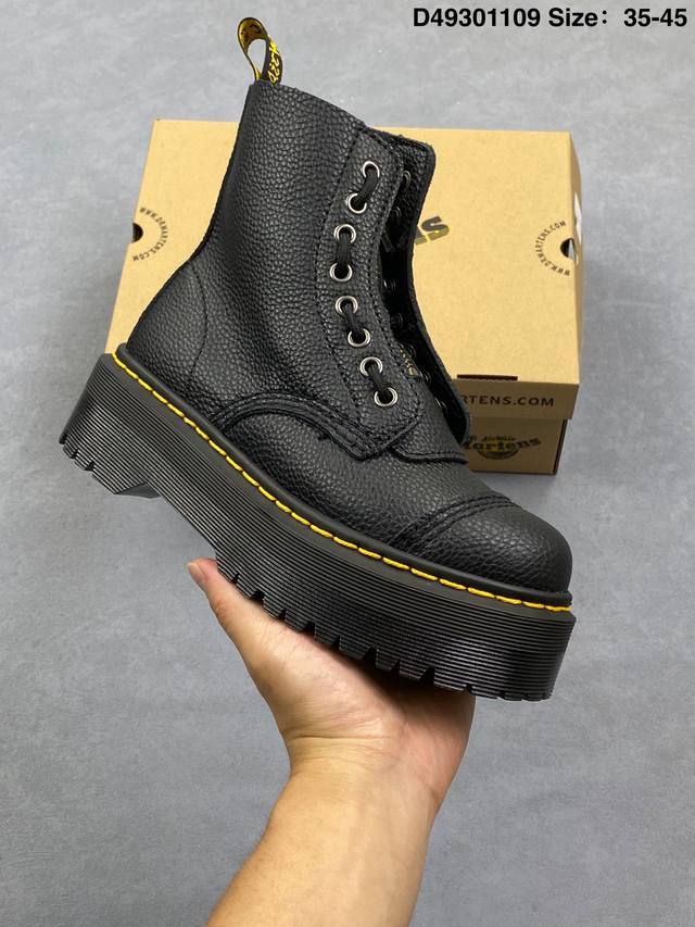 Famous workwear brand - Dr. Martens 1466 Smooth Leather platform series high-to