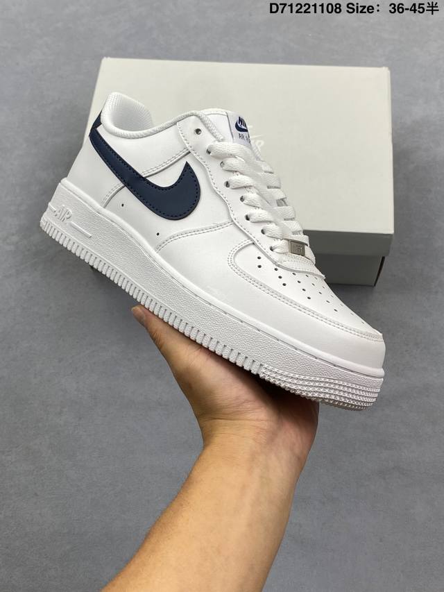 Nike Air Force 1 Low. Made with original last and cardboard, authentic Air Forc