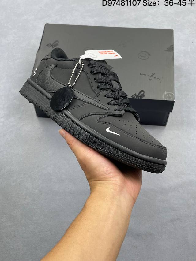 Fragment X Travis Scott X Stuart Air Jordan 1 Low Three-Way Collaboration Revers