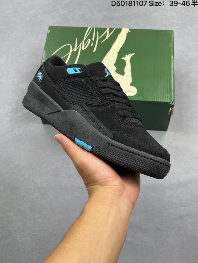 Air Jordan 4 Retro Flight Court Low-Top Black AJ4 Jordan 4 Low-Top Black Jordan