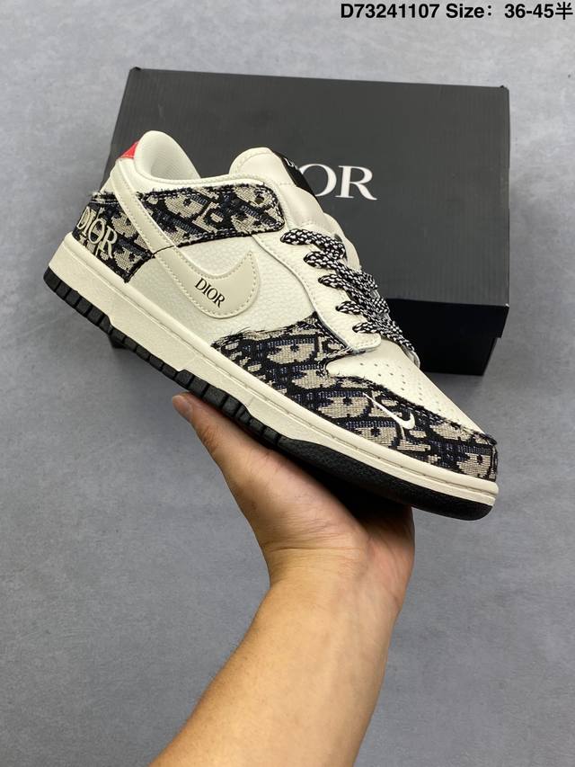 Nike Dunk Low Retro 'DIY High-End Custom' Nike Low-Top Casual Sports Sneakers Or