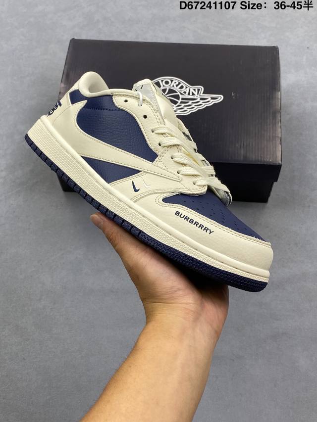 Nike Air Jordan 1 X Travis Scott AJ1 Reverse Swoosh Jordan 1 'DIY' Custom Nike L