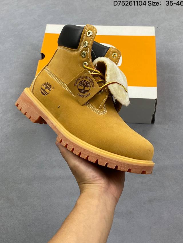 Authentic Timberland Outdoor Casual Classic Yellow Boots, Martin Boots, Wide Fi