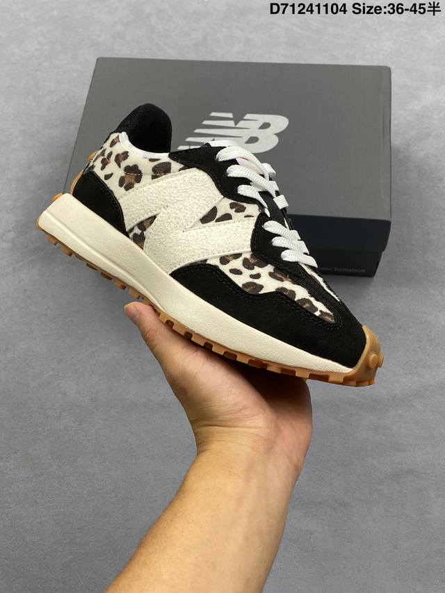 Nb New Balance Ms327 Retro Casual Sports Running Shoes "Leather, Off-White, Grey