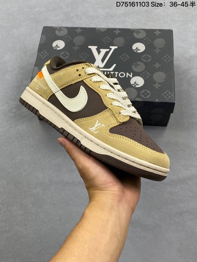 Nike Dunk Low Retro 'DIY High-End Custom' Nike Low-Top Casual Sports Sneakers Or