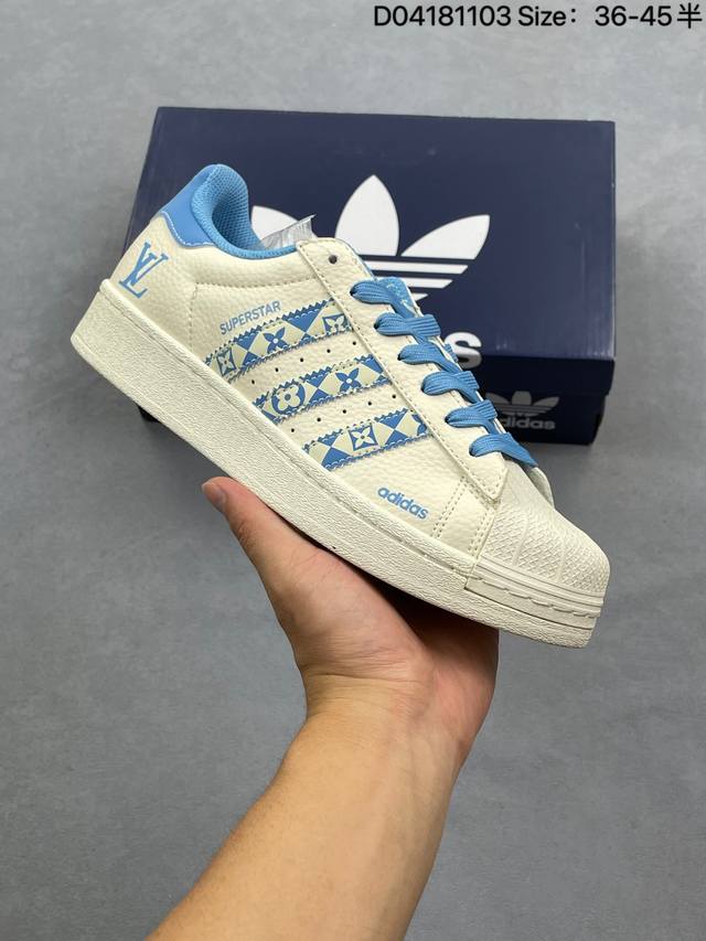 Adidas Originals Superstar Shell Toe 'DIY' Series Low-Top Classic Versatile Cas