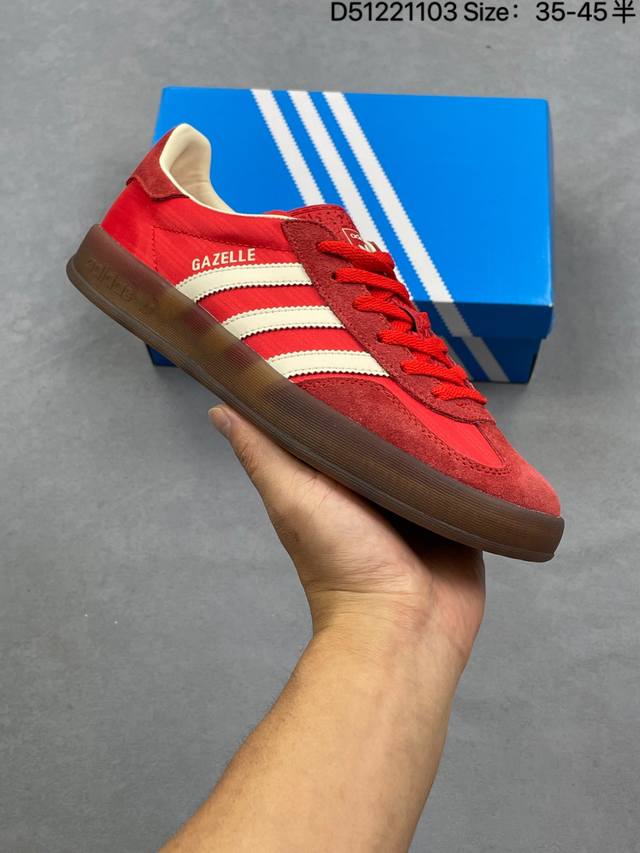 Adidas Originals Gazelle Indoor Trefoil Casual Non-Slip Durable Low-Top Sneakers