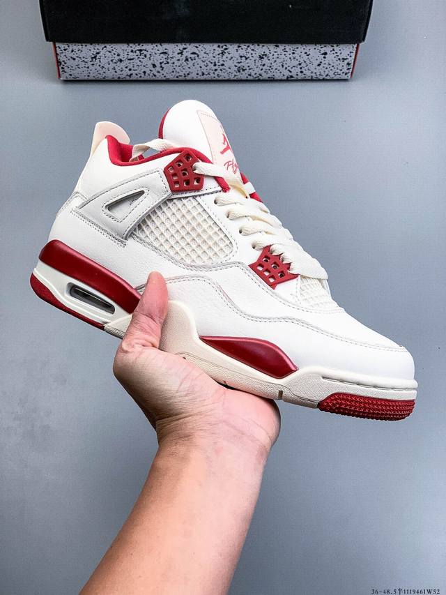 Pure Original Version! Air Jordan 4 Retro Og Cement AJ4 Retro Casual Sports Bask