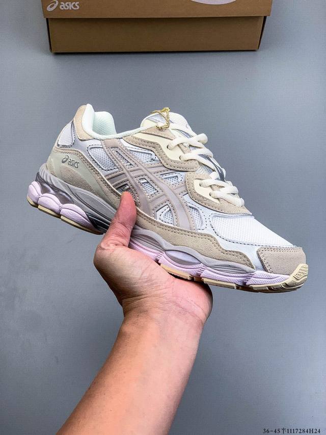 Asics Gel-Nyc 2055 features a breathable mesh upper with some synthetic leather