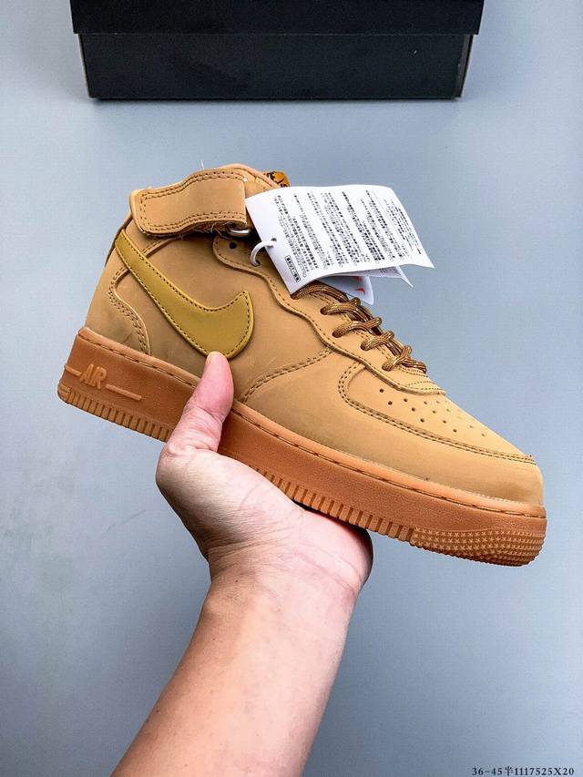 Authentic label on second-layer! Nike Air Force 1 Mid, classic versatile casual