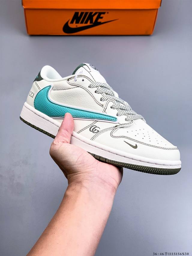 Company-grade top-grain leather! Nike Air Jordan 1 Low (AJ1) trendy casual sneak