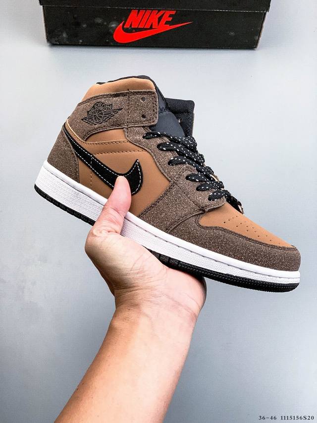 Nike Air Jordan 1 Mid AJ1 Jordan 1st Generation Mid-Top Classic Retro Culture C