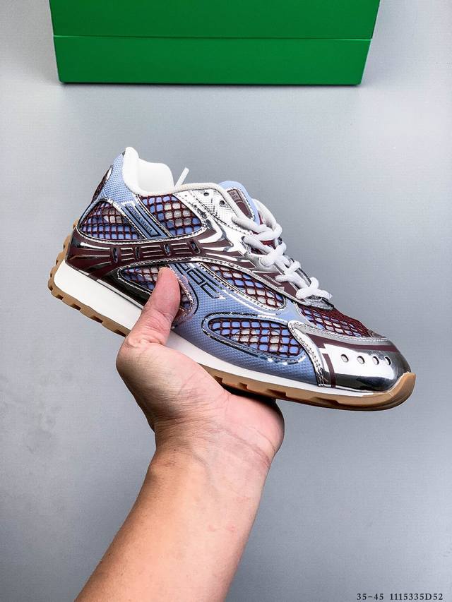 Company-grade! Bottega Veneta's latest Orbit series retro mesh casual sneakers f