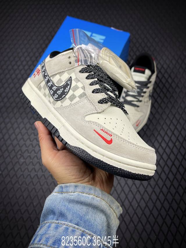 C Company Grade Nike Dunk Low Retro 'DIY High-End Custom' Nike Low-Top Casual Sp