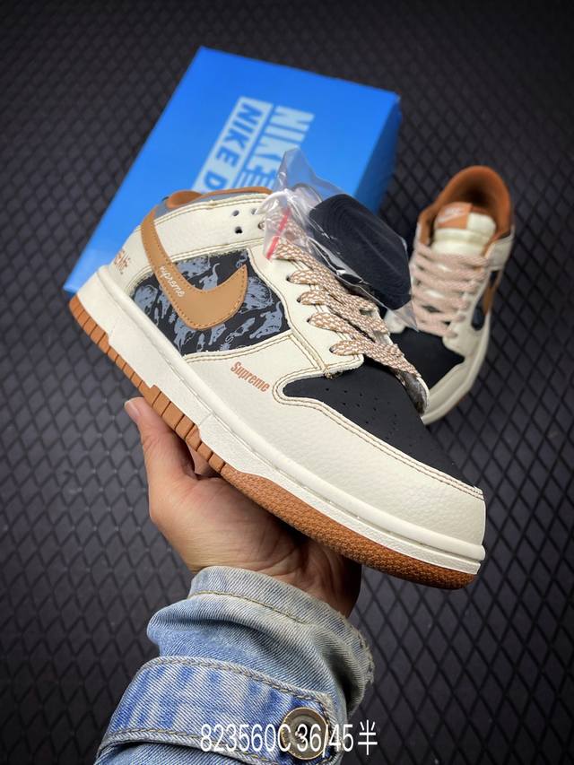 C Company Grade Nike Dunk Low Retro 'DIY High-End Custom' Nike Low-Top Casual Sp