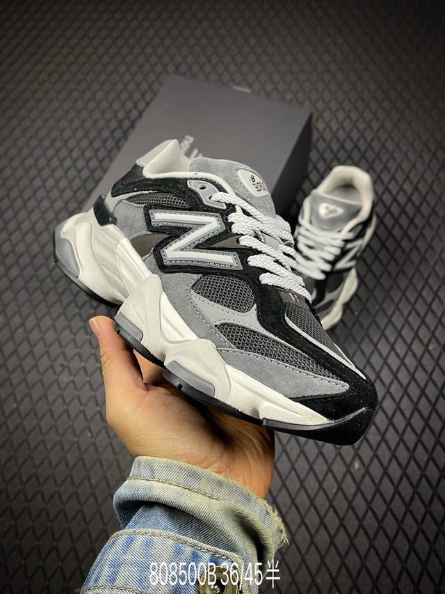 B New Balance 9060 Series Retro Casual Sports Running Shoes The upper is constru