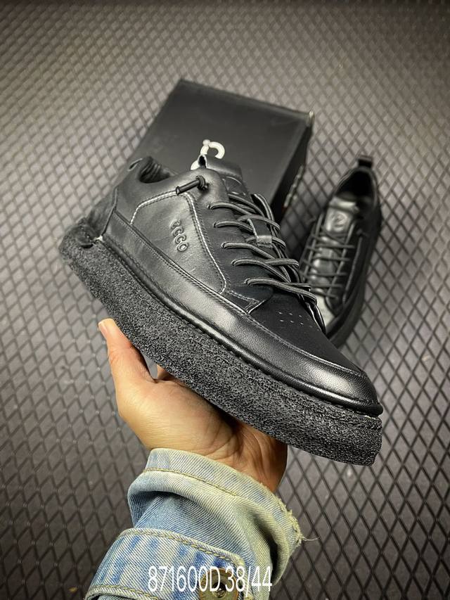 D Ecco Men's Casual Shoes, Versatile, Non-Slip, Flat, Simple, Stylish Streetwear