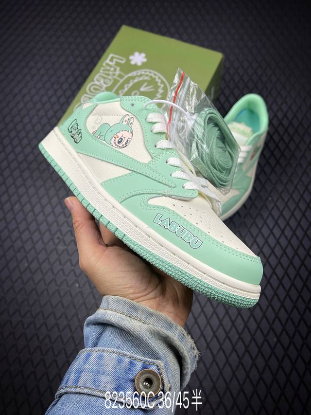 C Factory Grade Nike Air Jordan 1 X Travis Scott AJ1 Reverse Swoosh 'DIY' Custom