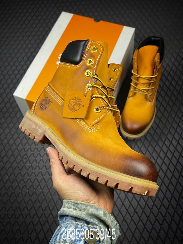 B Timberland Timberland Yellow Boots Series, Simple and Comfortable Mid-Calf Mar